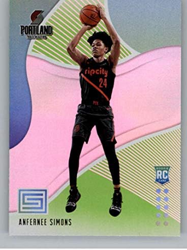 2018-19 Статут на Панини Зелен 140 Търговска картичка баскетболист в НБА Энферни Симънс , начинаещ Портланд Трейл Блейзърс