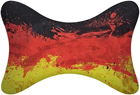 Флаг Германия, 2 бр. Автомобилни Възглавница За шията Дишаща Автоматична Възглавница За главата с останалите Удобна Възглавница