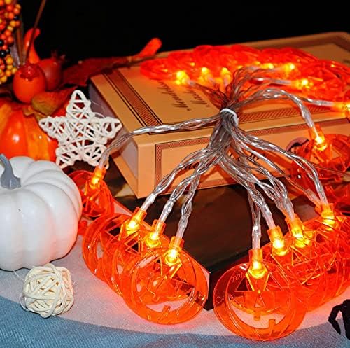 MOOKEENONE Топло Хелоуин Тиква Струнни Светлини 3 М 20 Led Тиква Светлина на Деня на Благодарността Есенния Парти