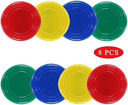 Zdgao Летящи дискове за деца и Възрастни, 9-Инчов Пластмасов набор от Летящ диск в насипно състояние, Комплект от 8