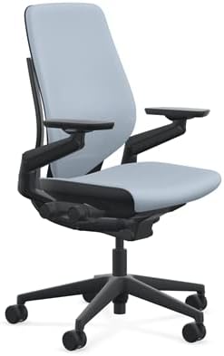 Офис стол Steelcase Gesture - Cogent: Съединителната графитовая плат, средната височина на седалката, облегалка във формата на миди,