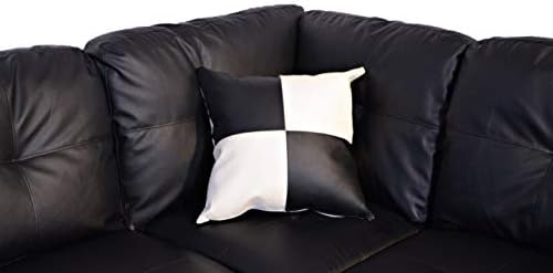 Модерен L-Образна форма на Секционни диван от изкуствена кожа EMKK от 3 теми, Модулен диван с реверсивным на открит басейн с шезлонг и оттоманкой,