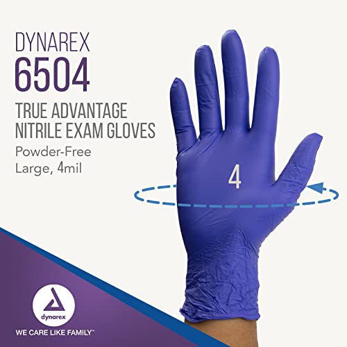 Нитриловые наблюдение ръкавици Dynarex True Предимство, одобрени от химиотерапия, без прах и латекс, удобна за кацане с най-добрата