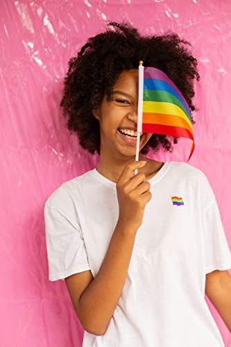 CINFAC 50/100/200 БР малката жени с ревери под формата на рейнбоу хартата, игли за гордост, игли за гей ЛГБТК, за костюми, якета, раница,