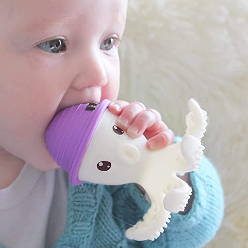 Детски играчки за никнене на млечни зъби за деца от 6-12 месеца, Детски Прорезыватель Mombella Октопод за 12-18 Месеца, Меки Силиконови
