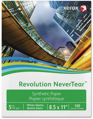 Xerox 3R20176 Revolution Nevertear, 8 Мил., 8.5 X 11, Гладко-бяла, 500 бр/пакет