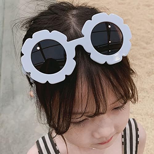 JieJieko/ Детски Слънчеви Очила с Кръгла Цвете За Момичета, Слънчеви Очила във формата на Цвете, Сладък Детски Очила за Басейн, на Плажа,