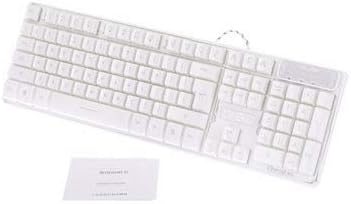Детска клавиатура MITUHAKI A879W Жичен 3-цветен С регулируема подсветка, Бяла - 1 х Клавиатура, 1 х Ръководство за потребителя