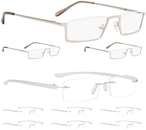 LUR 3 опаковки очила за четене в полукръгла рамка + 7 опаковки очила за четене без рамки (общо 10 двойки ридеров + 3,50)