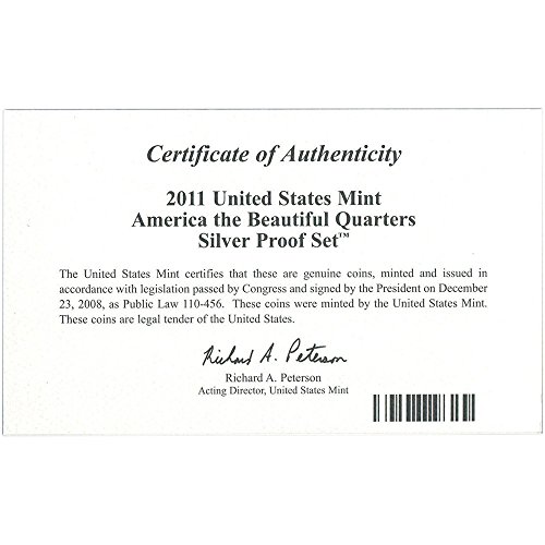 Комплект сребърни тест четвертаков Монетния двор на САЩ, 2011 OGP Proof