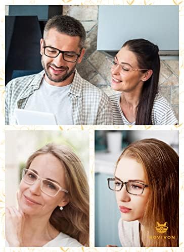 NOVIVON 6-Pack Очила за четене с блокиране на синя светлина за жените и мъжете, Леки Компютърни Очила за четене със защита от отблясъци / UV-лъчи