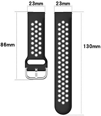 Сменяеми въжета Bossblue за фитнес-умни часа Fitbit Versa2/Versa/ Versa Lite, Аксесоари за умен-на часа, Каишка за часовник (Black_gray)