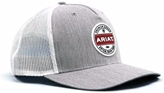 Мъжка Сива бейзболна шапка ARIAT възстановяване на предишното положение С Кръгла Гумена логото на Patch Cap