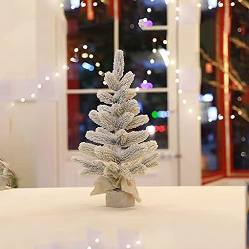 INDYAH Коледна Настолна Коледно дърво, Креативна Стекающаяся Снежна Мини-Изкуствена Елха Коледна Елха, Използвана за Коледната