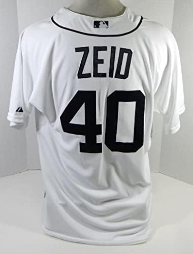 2015 Детройт Тайгърс Джош Zeyd 40 Публикувано в играта Бяла риза 48 DP20776 - Използваните в играта тениски MLB