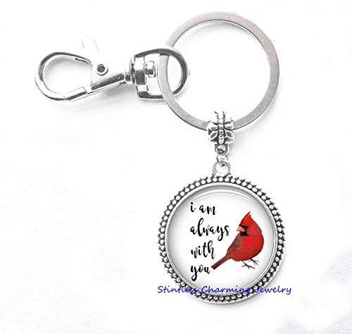 Ключодържател Cardinal - Червен ключодържател Cardinal - Ключодържател От смола - Ключодържател Cardinal - Подарък от съчувствие