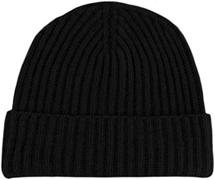 Шорти от женската кашемировой шапки-бини в рубчик Hawick - Черно - Произведено в Шотландия Love Cashmere