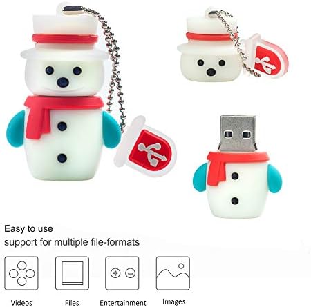BorlterClamp 32 GB USB Флаш Памет Сладко Модел Снежен Memory Stick Коледни Подаръци за учениците и на Децата
