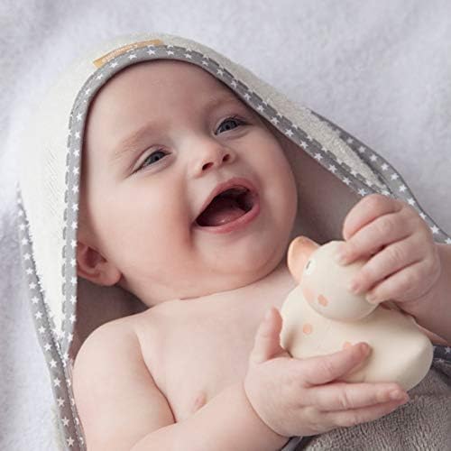Детско Кърпи за баня Cuddledry Hands Free | Луксозна Мека Бебешка хавлиена Кърпа с качулка от Бамбук и памук | Кърпа-Престилка за безопасно