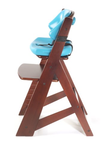 Детско столче за хранене Keekaroo правилната височина с Удобни възглавнички, Махагон /Aqua (0055214KR-0001)