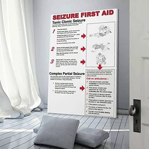 BLUDUG Плакат на спешна медицинска помощ при Епилепсия Плакат на първа помощ (2) Платно за Живопис Плакати И Щампи Стенни Художествени