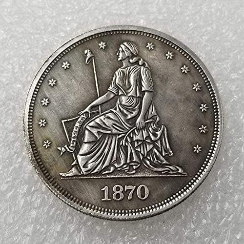 Старите фалшиви Възпоменателни монети Морган 1870 г., Стари монети Великата Америка, Не С Възпоменателни Монети, Интересна Услуга, за