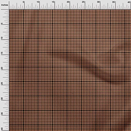 oneOone Вискозный трикотаж, черен плат за шиене в клетката, занаяти, щампи върху материи с ширина 60 см по ярдам-5286