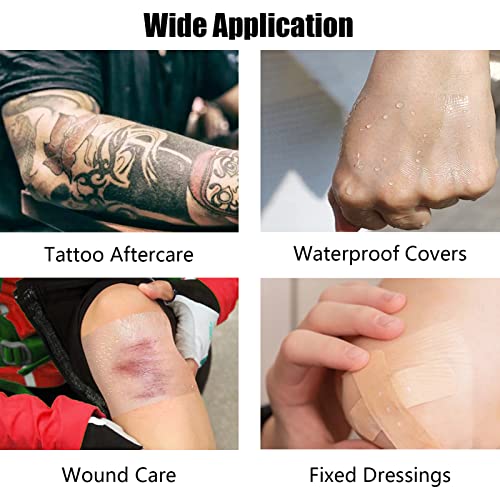 GJX еластична Превръзка за по-нататъшна грижа за Татуировки Водоустойчив 6 инча x 2,2 ярд Прозрачен Филм за татуировки Втора Кожа Заживляющая