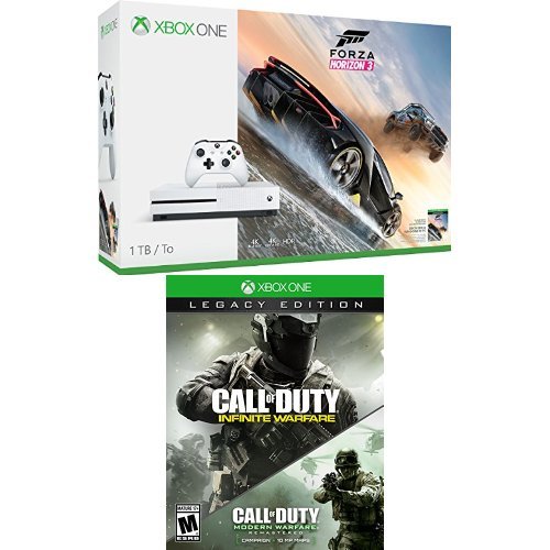 Конзола Xbox One S обем 1 TB - комплект Forza Horizon 3 + Call of Duty: Infinite Warfare Legacy Edition