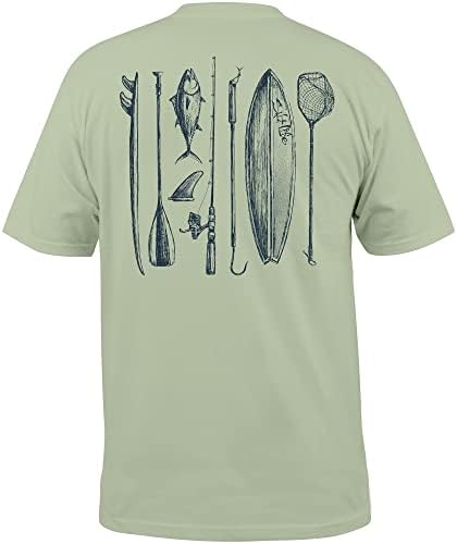 Мъжки t-shirt Salt Живот с кръгло деколте и по-къси с Къс ръкав