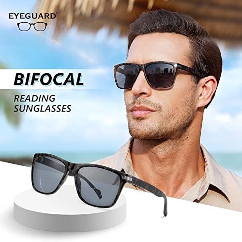 EYEGUARD 2 Опаковки Бифокальных Слънчеви очила за четене за Мъже Със Защита UV400 На Открито Класически Дизайнерски Слънчеви