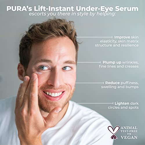 PURA Instant Lift серум за очи за жени и мъже - Подобряване на серум за намаляване на тъмните кръгове, серум против Стареене