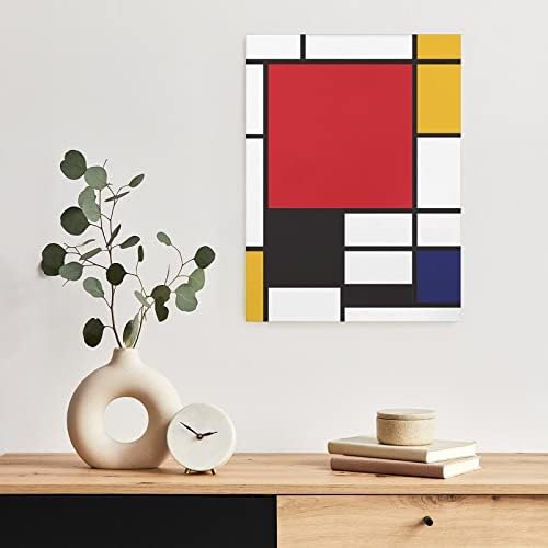 Червено, Жълто, синьо и черно (Геометрична композиция) от Пит Мондриан Фигуративная Абстракция Света на Изкуството Стенни художествени Картини на Платното за Деко?