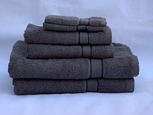 H &K Reliance | Комплект Кърпи от 6 теми | Махровое хавлия от памук, 600 гр | м2 / 2 Хавлиени кърпи за баня, 2 Кърпи за ръце и Гъба 2