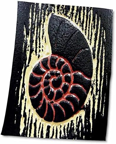 Декоративни кърпи 3dRose Florene - Nautilus Черен цвят (twl-17746-1)