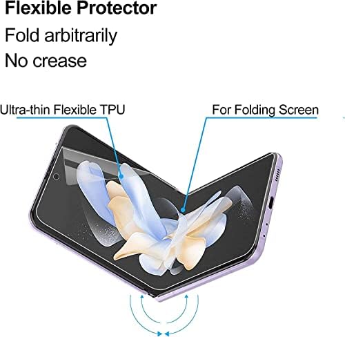 Vatkyc Samsung Galaxy Z Flip 5G / Galaxy Z Flip 3 5G / Galaxy Z Flip 4 5G 2022 Защитно фолио за екрана с пълно покритие защитно фолио от TPU,