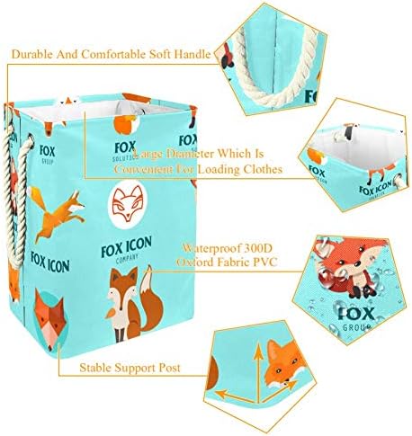 Набор от Unicey Сладко Foxes Голяма Кутия За Съхранение, Сгъваема Кошница за Бельо за Детска стая и Детска стая
