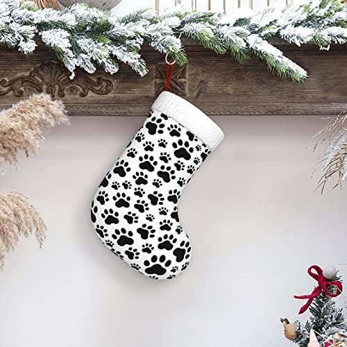 Сладки Коледни Чорапи с Принтом Кучешки лапи от Варфа, Украшения за Елхи, Коледни Чорапи за Коледа на Празнични партита, Подаръци 18