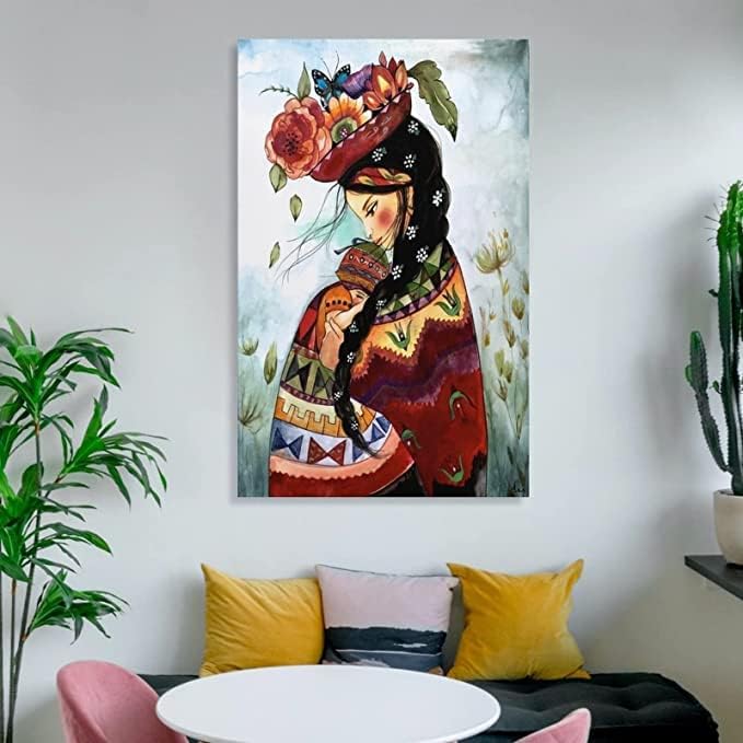 Вдъхновен от Перуанската Майка Вдъхновяващи Плакат с Изображение, Стенни Художествена Живопис, Печат върху Платно, Вдъхновяващ