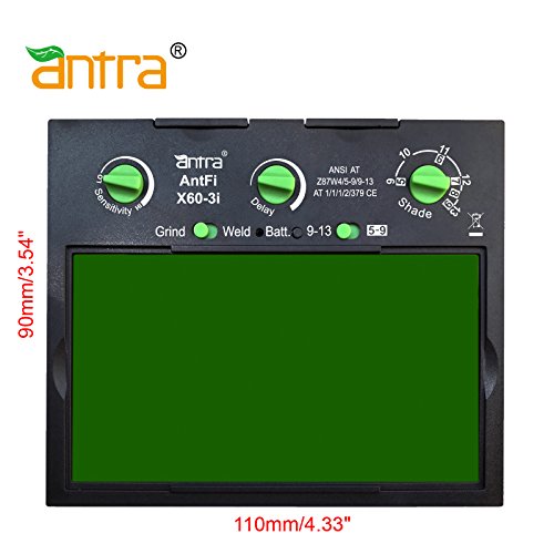 Размерът на филтъра на обектива Antra AntFiX60-3 с автоматично затъмняване 3,86x 2,09 Нюанс 4/5-9/9-13 Отличен за TIG, MIG, ВМА, плазмено
