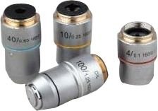 Ахроматический обектив UNICO M250-2104 100X (Маслен) DIN за микроскоп серия M250, конденсор NA 1.25, Прибиращ се на предната леща