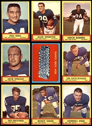 1963 Сет екип Topps New York Giants New York Giants-FB (Сет) EX/MT Джайънтс-FB