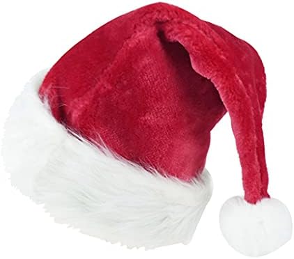 UXZDX CUJUX Коледна шапка Плюшен утепленная шапка за възрастни С Коледа, Шапка на Дядо Коледа, Празнични аксесоари за партита (Цвят: A размер