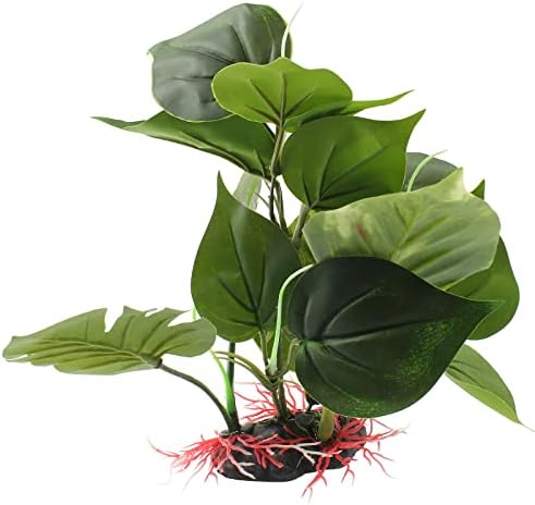 Piutouyar Зелени Растения Аквариум, Изкуствени Водни Растения, 11,8 Инчов Реалистично Пластмасово Растение за Аквариум, Украса за