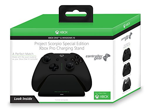 Контролер Gear Официално лицензиран Project Скорпион Special Edition Поставка за зареждане на Xbox Pro (контролер продава се отделно)