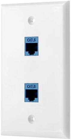 Стенни панела Cat 6 - Конектор Ethernet Cat 6 Keystone за свързване към стенните панели в бял цвят (12 пристанища син цвят)