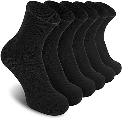 Компресия чорапи BLONGW Crew за жени и Мъже - Чорапи за бягане с подложки, Спортни Баскетболни Чорапи Със защита От Мехури,