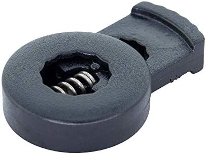 Кръгла пружинен шнуровой хонорар SGT KNOTS (26 мм x 18 мм), черна Пластмасова ключалка за превключване - Cordlock Stoppers (10 опаковки