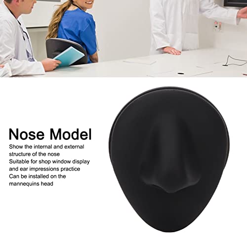 Мека Силиконова Модел на носа Имитировала Черна Модел на носа за Показване на Бижута с Инструкции за Обучение по Акупунктура