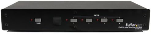 StarTech.com Видеопереключатель HDMI-4 в 1 с дистанционно управление за превключване на видео/аудио - 4 x HDMI - тенис - VS410HDMIE, черен